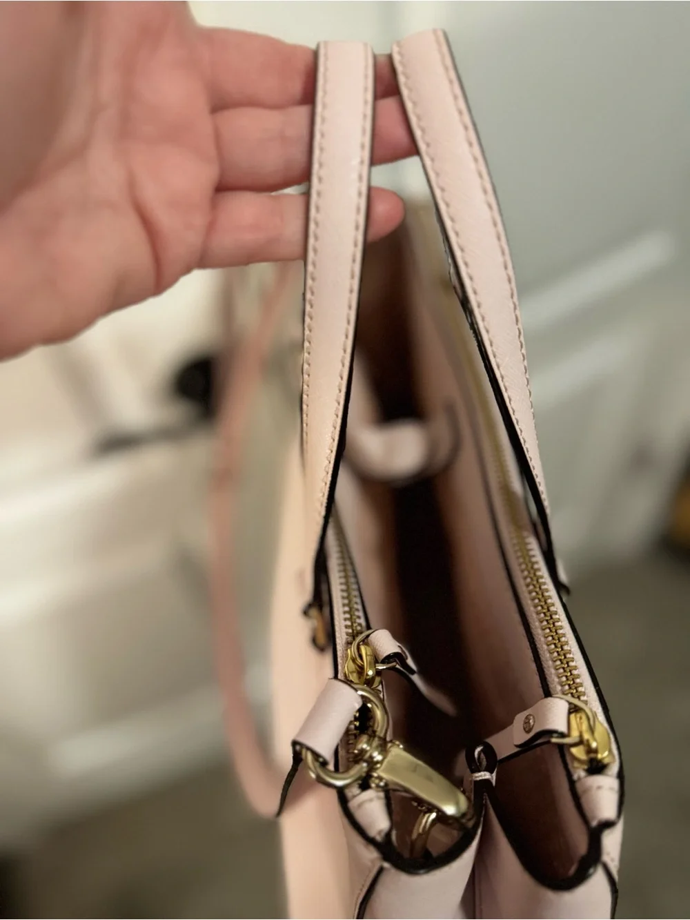 kate spade blush pink Leather Handbag